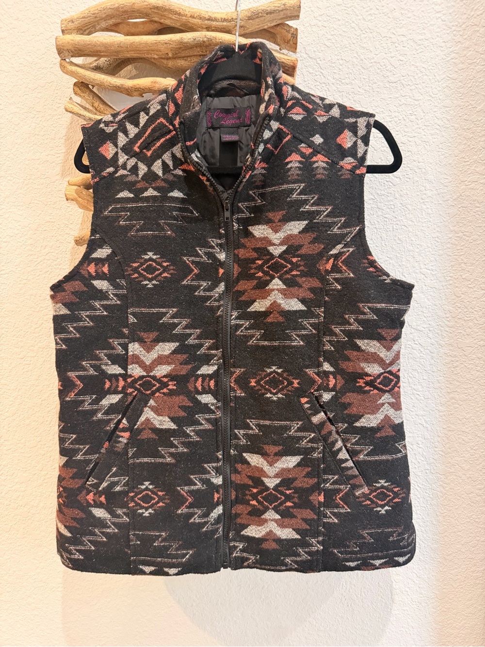 Cowgirl Legend Vest sz L Aztec Zip cowgirl ranch boho mountain women